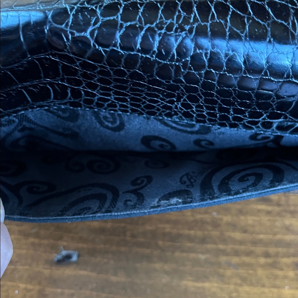 Brighton Vintage Black Clutch Purse with Detachable Shoulder Strap - Picture 9 of 15